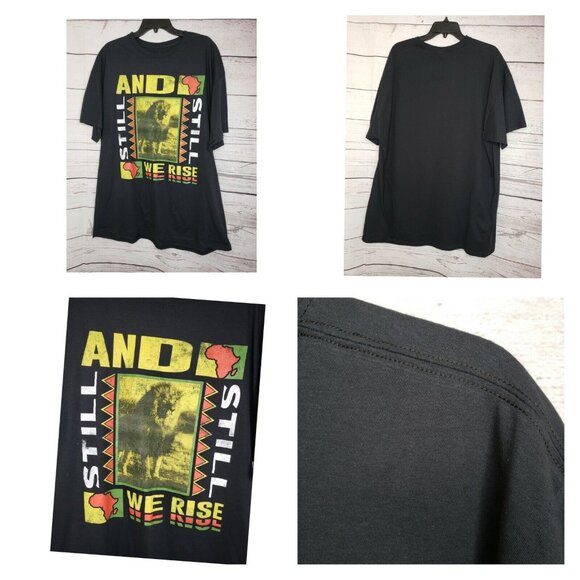 Well Worn Los Angeles: And Still We Rise Lion and Africa Logo 2XL T-Shirt, 100% - Picture 4 of 6